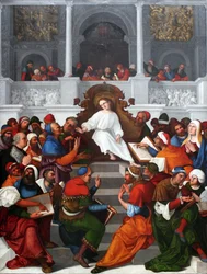 El niño Jesús enseñando en el Templo